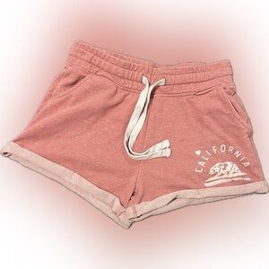 reflex medium california pink drawstring shorts